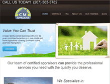 Tablet Screenshot of cmappraisals.com